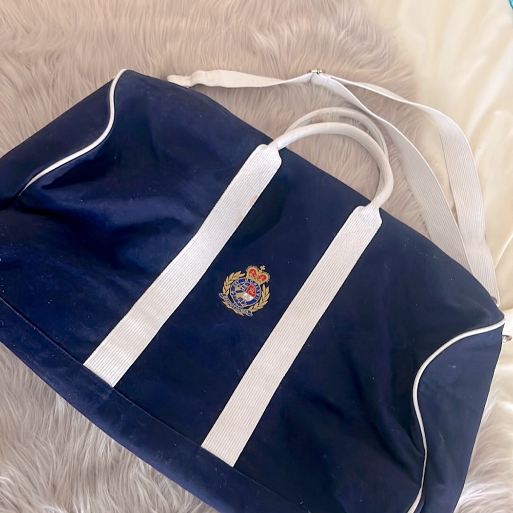 Vintage Ralph Lauren crest canvas duffle bag